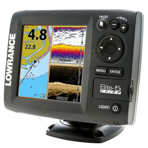 Картплоттер-эхолот Lowrance Elite-5 CHIRP (83/200+455/800kHz)